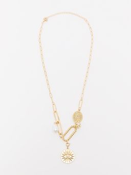 Pomelo - Pearl Charm Necklace - Gold
