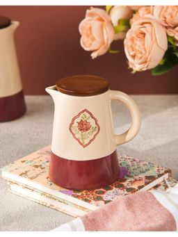 Fabindia - Beige Mitwa Painted Ceramic Water Jug