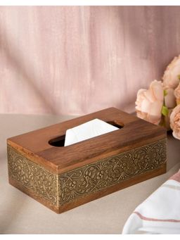 Fabindia - Golden Kanchan Wooden Tissue Box