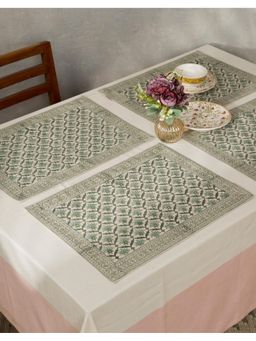 Fabindia - Blue Zaira Printed Cotton Mat Set Of 6