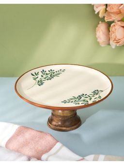 Fabindia - Brown Jasmine Ceramic Cake Stand