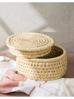 Fabindia - Beige Jyoti Sea Breeze Chapati Box