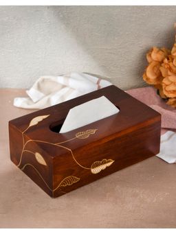 Fabindia - Brown Wooden Tissue Box