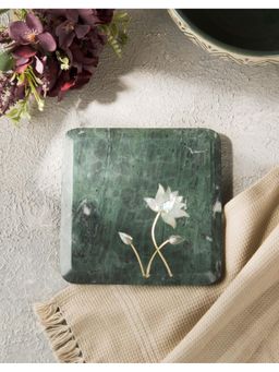 Fabindia - Green Ambuja Inlay Stone Trivet