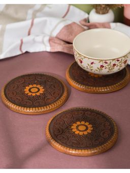 Fabindia - Wooden Trivets Set Of 3