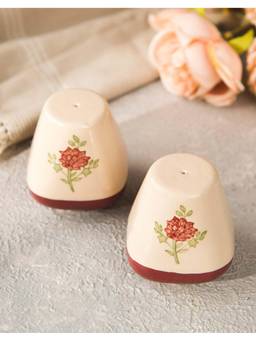 Fabindia - Beige Mitwa Painted Ceramic Salt & Pepper Set