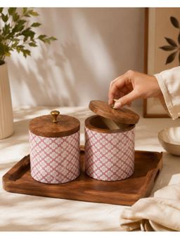 The Pitara Project - Wooden Canister - Enchanted Garden