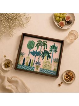The Pitara Project - Tray Wooden - Palm Royale - (L)