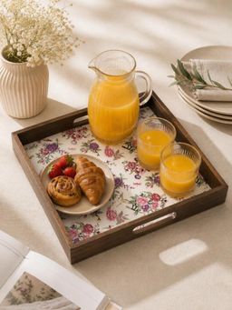 The Pitara Project - Tray Wooden - Enchanted Garden - (L)
