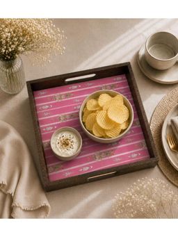The Pitara Project - Tray Wooden - Enchanted Garden - (M)