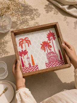 The Pitara Project - Tray Wooden - Palm Royale