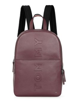 Tommy Hilfiger - Time-Square Laptop Backpack Textured Maroon 8903496176179