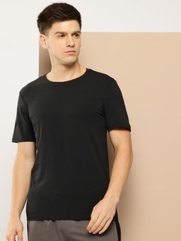 Alcis - Men Black Cotton Lycra Tee