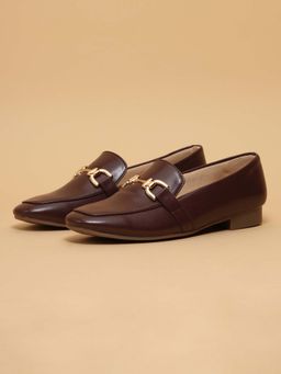 ERIDANI - Freya Brown Embellished Loafers