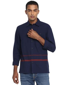 Lee - Men Navy Striped Comfort Fit Shirt