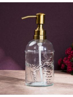 Fabindia - Natural Shanaya Etched Glass Dispenser
