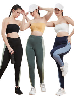 G Heist - Multi-Color Assorted Bandeau Lightly Padded Bra for (Pack Of 3)