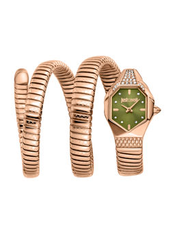 Just Cavalli - Olive Dial Ambra Analogue Women Casual Watch (JC1L370M0045) (M)