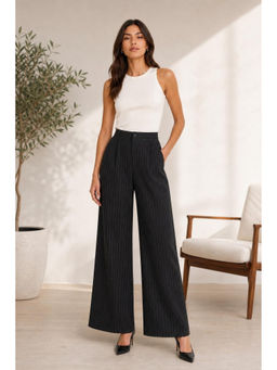 Cider - Black Stripes High Waist Wide Leg Pant