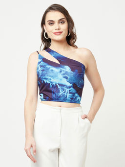 Attic Salt - Blue Summer Cool Crop Top