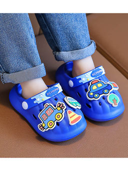 Little Surprise Box - Blue Transport Slip On All Season Clogs for Kids