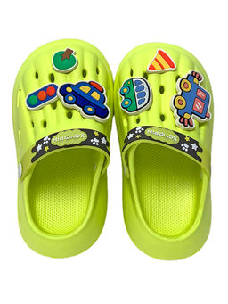 Little Surprise Box - Green Car Slip On All Season Clogs for Kids