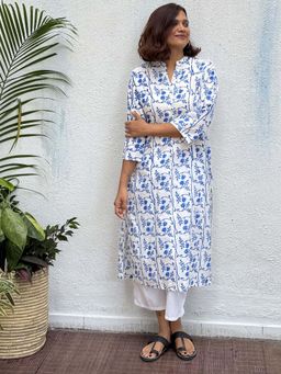 Chidiyaa - Indrani Block Printed Cotton Kurta
