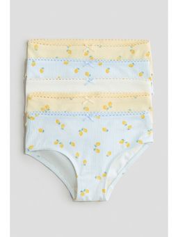 H&M - Girls Yellow 5-Pack Cotton Briefs