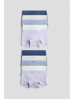 H&M - Girls Blue 10-Pack Cotton Boxer Briefs