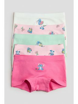 H&M - Girls White 5-Pack Cotton Boxer Briefs