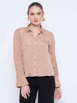 Madame - Crushed Tissue Beige Shirt