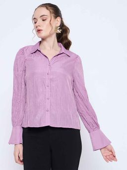 Madame - Crushed Tissue Mauve Shirt