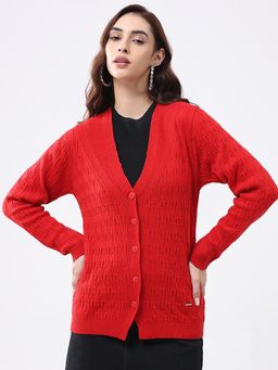 Monte Carlo - Women V-Neck Full Sleeves Cardigan
