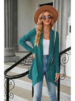 Outzidr - Green Full Sleeves Shrug