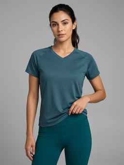 Fitkin - Women’s Teal V-Neck Training T-Shirt