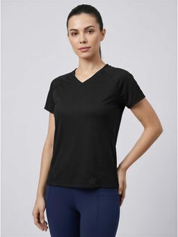 Fitkin - Women’s Black V-Neck Training T-Shirt