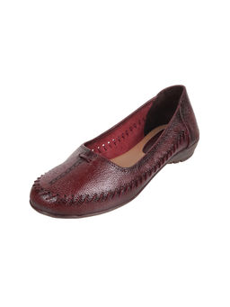 Mochi - Maroon Casual Ballerinas