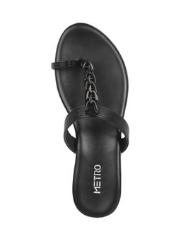 Metro - Black Casual Kolhapuri Flats