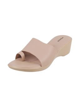 Mochi - Beige Casual Wedge Sandals