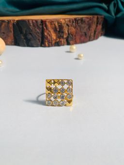 Abdesigns - Traditional Gold Plated Ring - White