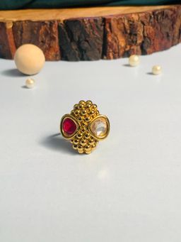 Abdesigns - Contemporary High Quality Gold Plated Ring - Multi-Color