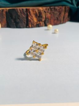 Abdesigns - Unique High Quality Gold Plated Ring - White