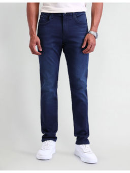 Arrow Sports - Blue Mid Rise Jameson Slim Fit Jeans