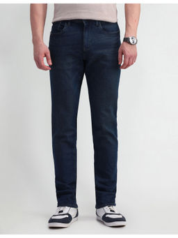 Arrow Sports - Blue Mid Rise Jameson Slim Fit Jeans