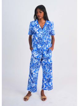 Azurina - Ela Shirt with Pyjama - Blue Shells