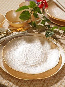 Pure Home + Living - Beige Dune Glass Dinner Plates (Pack of 2)