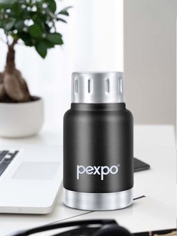 Pexpo - Cameo Knight Black Stainless Steel Vacuum Insulated Hot & Cold Flask (160ml)