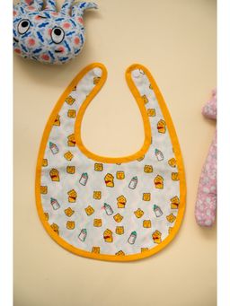 ADYA - Multi-Color Winnie-The-Pooh Cotton Reversible Bibs
