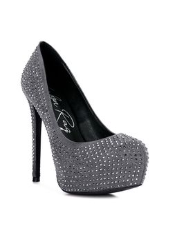 London Rag - Embellished Grey Pumps