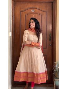 FLOSIVE - Premium Pure Cotton Anarkali Kurta with Legging & Dupatta